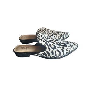 Bleecker and Bond "Simone" calf hair mule leopard/animal print Sz 6.5